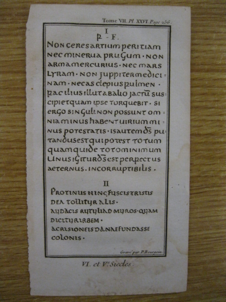 Tipografía y artesanía barroca  XXIV, VI et V Siecles, 1746.Pluche
